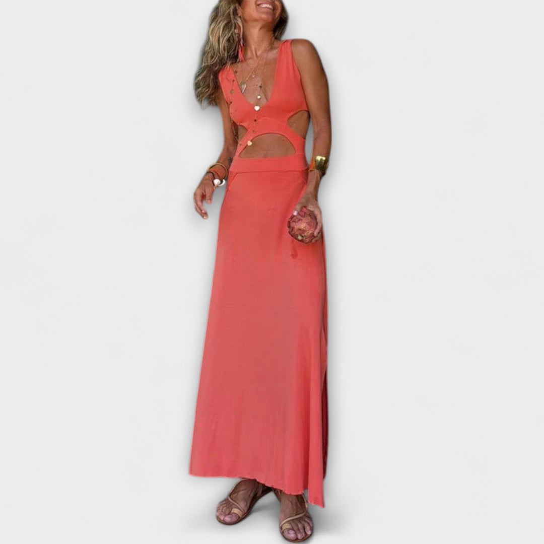 Ella - Eleanor Tie-Dye Izrezana Schlitz Stretch Haljina