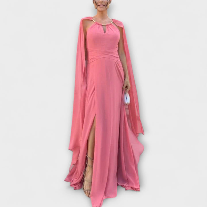 Mabel - Elegantna Max haljina s kapama i visokim prorezom