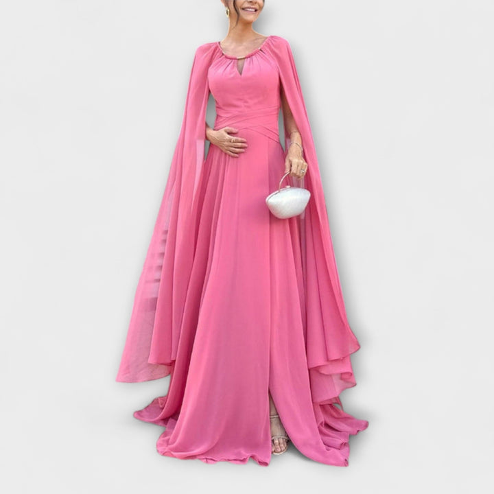 Mabel - Elegantna Max haljina s kapama i visokim prorezom