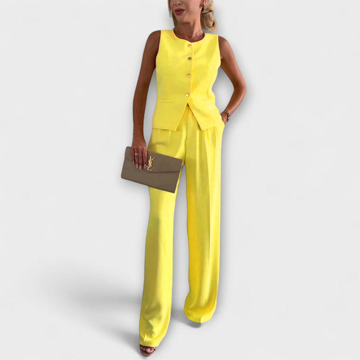 Wilhelmina - Elegantni top bez rukava i hlača