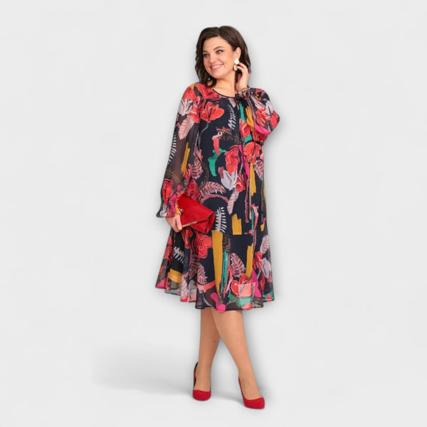 Caroline - Elegantna Plus-Size Haljina za Ultimativnu Udobnost