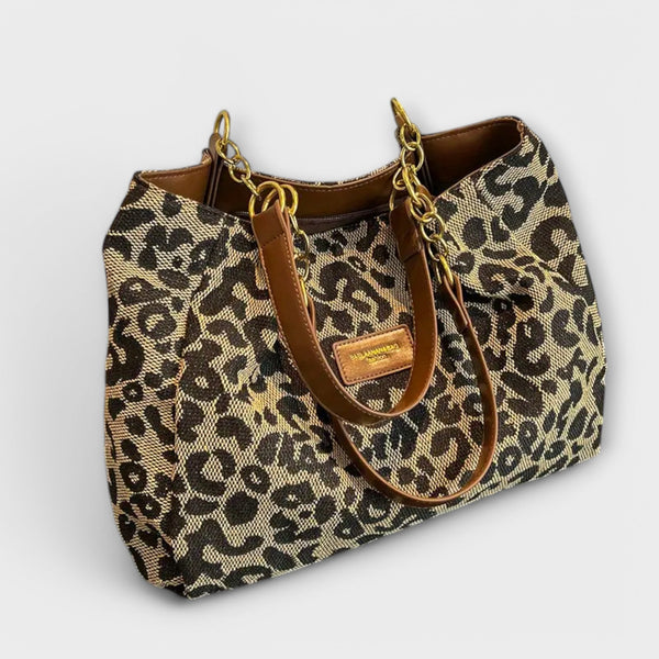 Lora. - Leopard Uzorak Platnena Torba