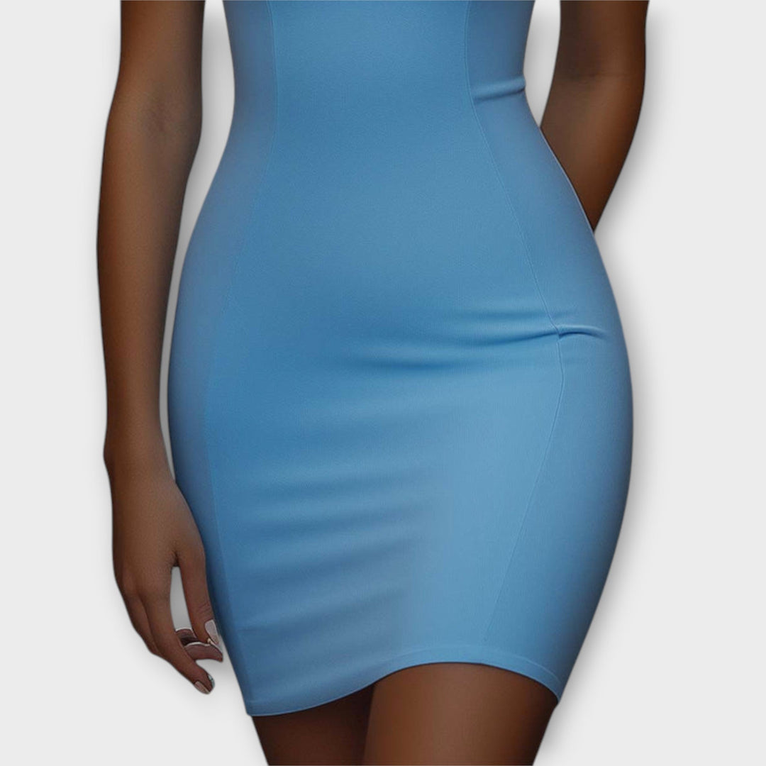 Maja - Plava Stretch Bodycon Mini Haljina