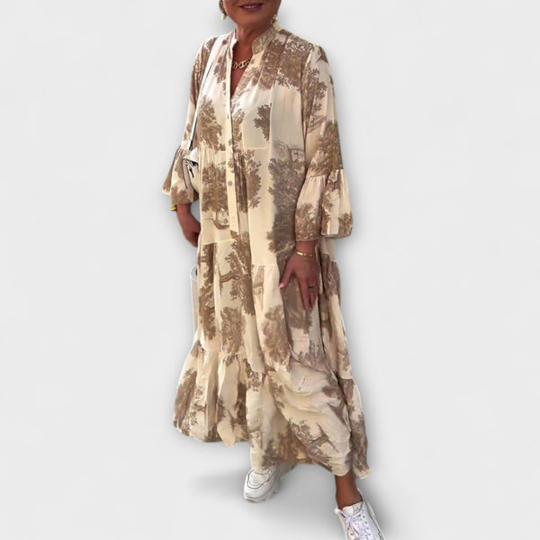 Nerina - Elegantna Floral-Maxi-Klina