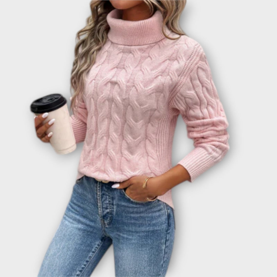 Amelia – Elegantan pulover s rolom od pletenine 