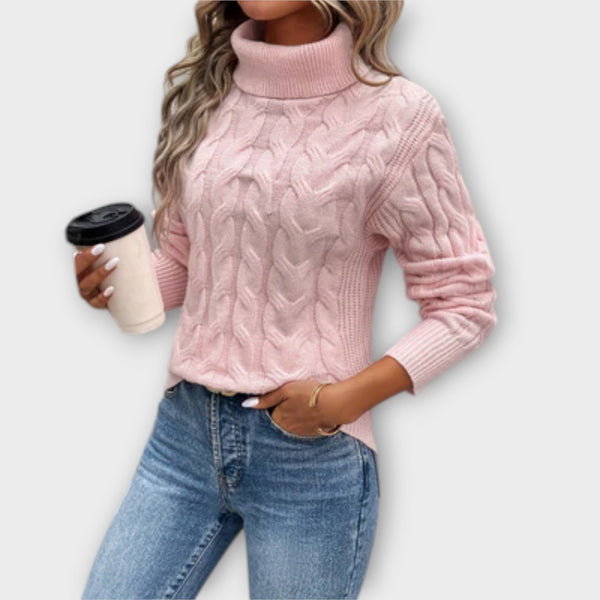 Amelia – Elegantan pulover s rolom od pletenine 