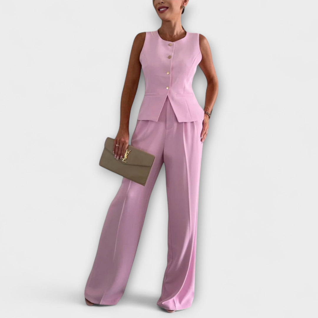 Wilhelmina - Elegantni top bez rukava i hlača