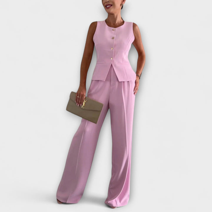 Wilhelmina - Elegantni top bez rukava i hlača
