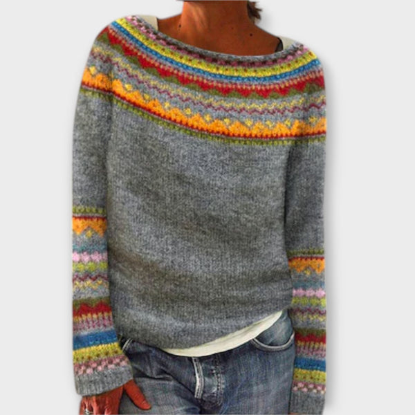 Vintage pleteni pulover za dame