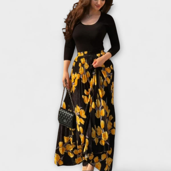 Violette - Suknja s nabranim detaljima i top