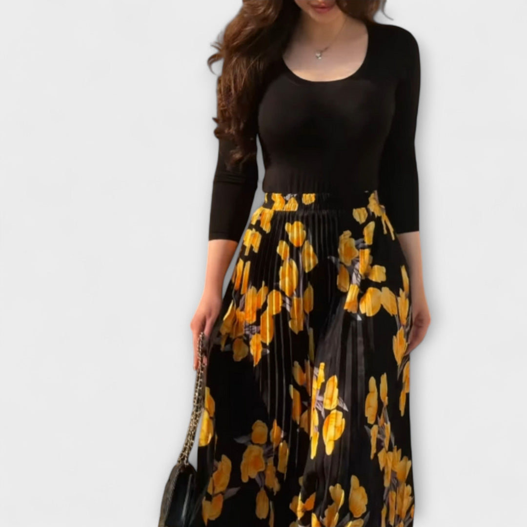 Violette - Suknja s nabranim detaljima i top