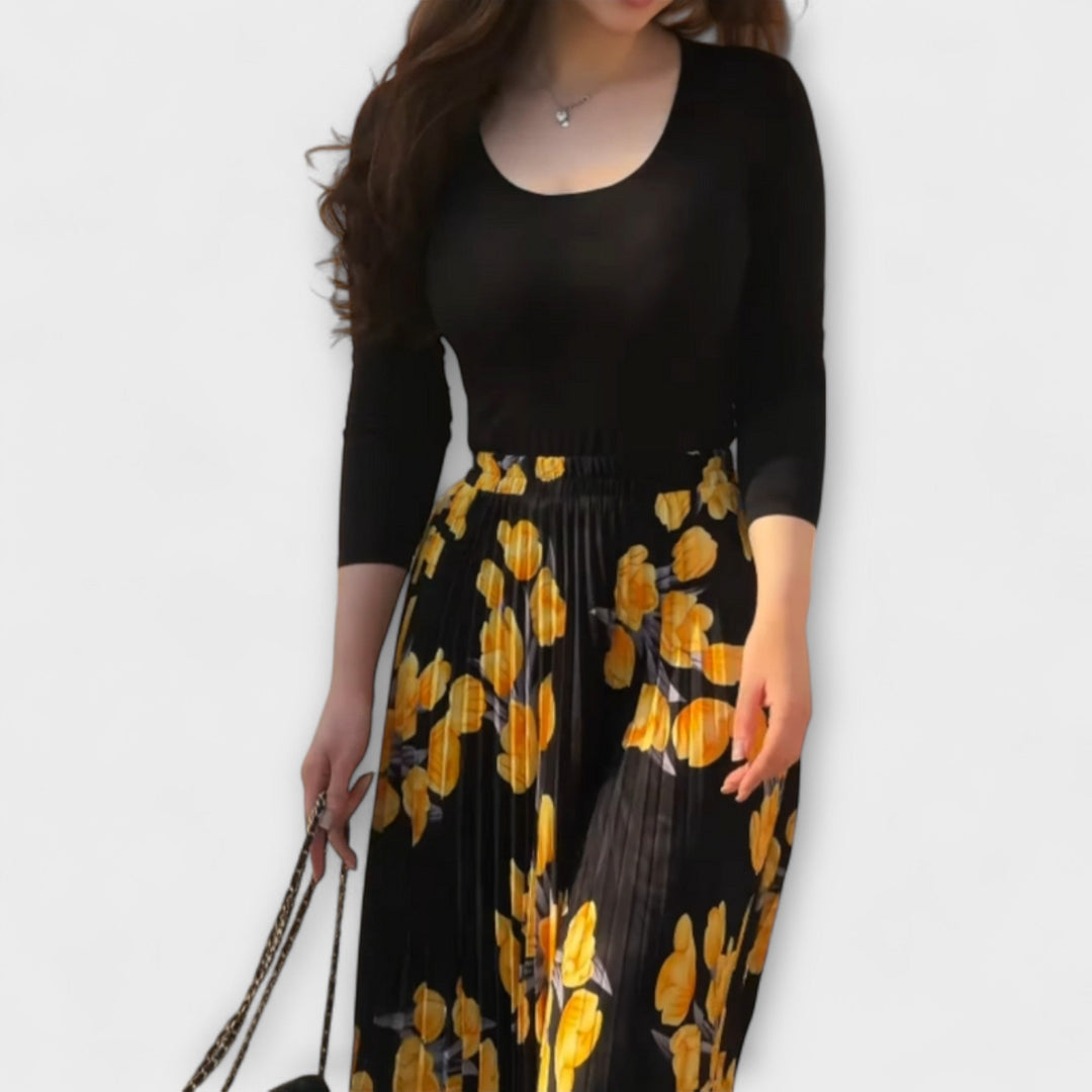Violette - Suknja s nabranim detaljima i top