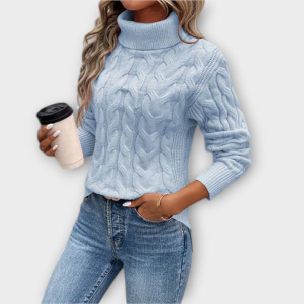 Amelia – Elegantan pulover s rolom od pletenine 