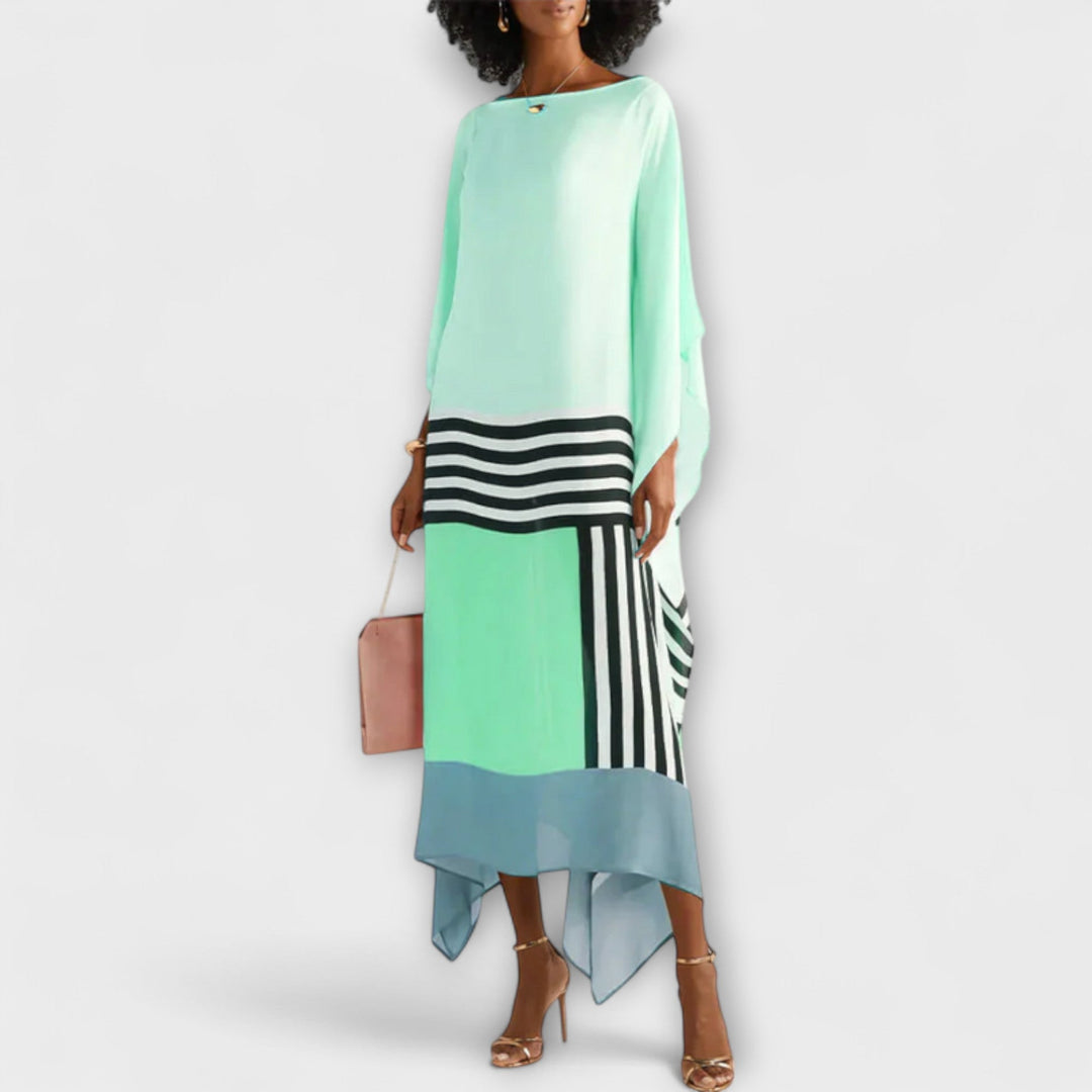 Elenora - Geometrijski kaftan s rezom na leđima