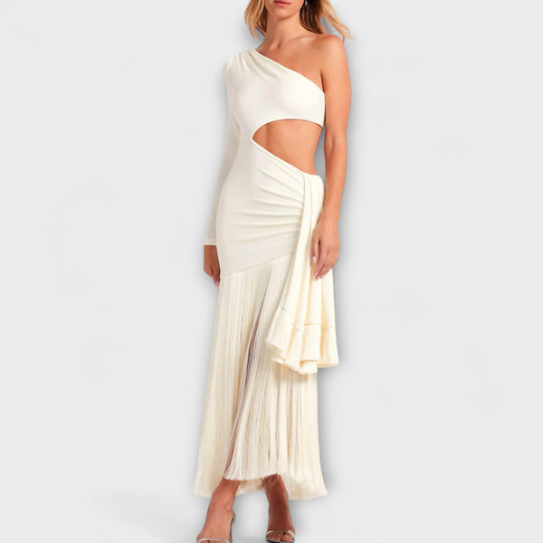 Alice - Upadljivo Cutout-Fringe Maxi Haljina