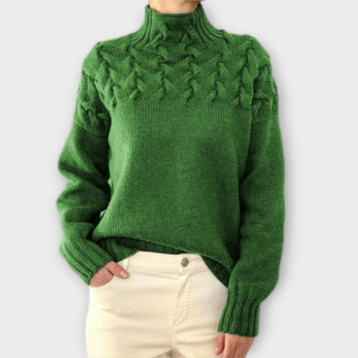 Eva - Ženski pulover s detaljima pletenja