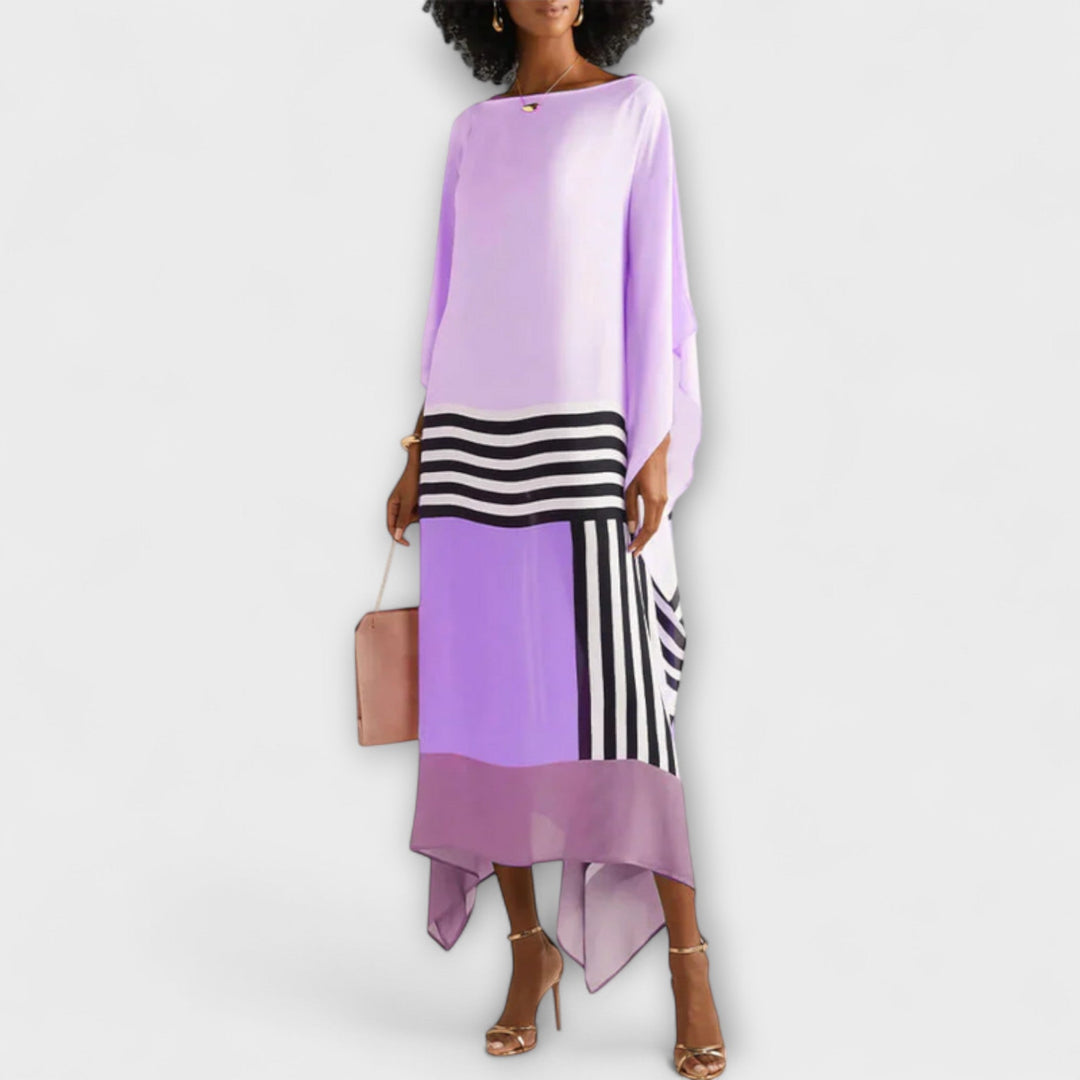 Elenora - Geometrijski kaftan s rezom na leđima