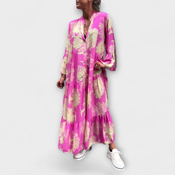 Nerina - Elegantna Floral-Maxi-Klina