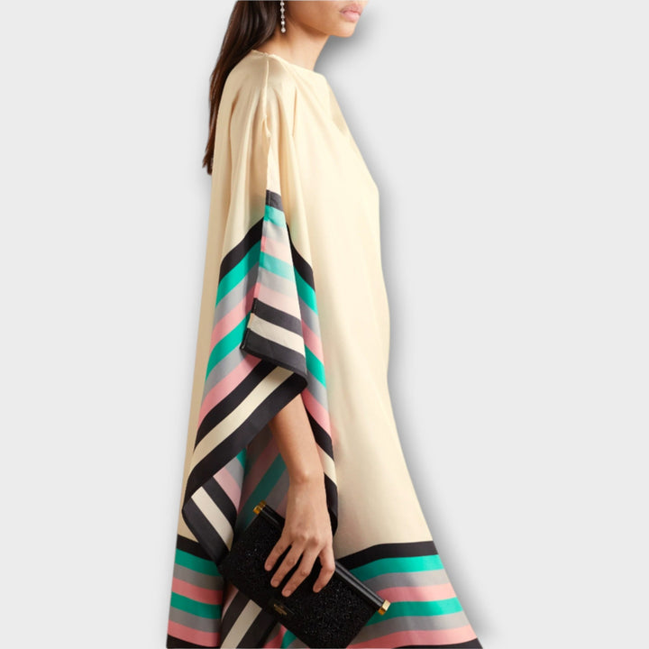 Elenora - Geometrijski kaftan s rezom na leđima