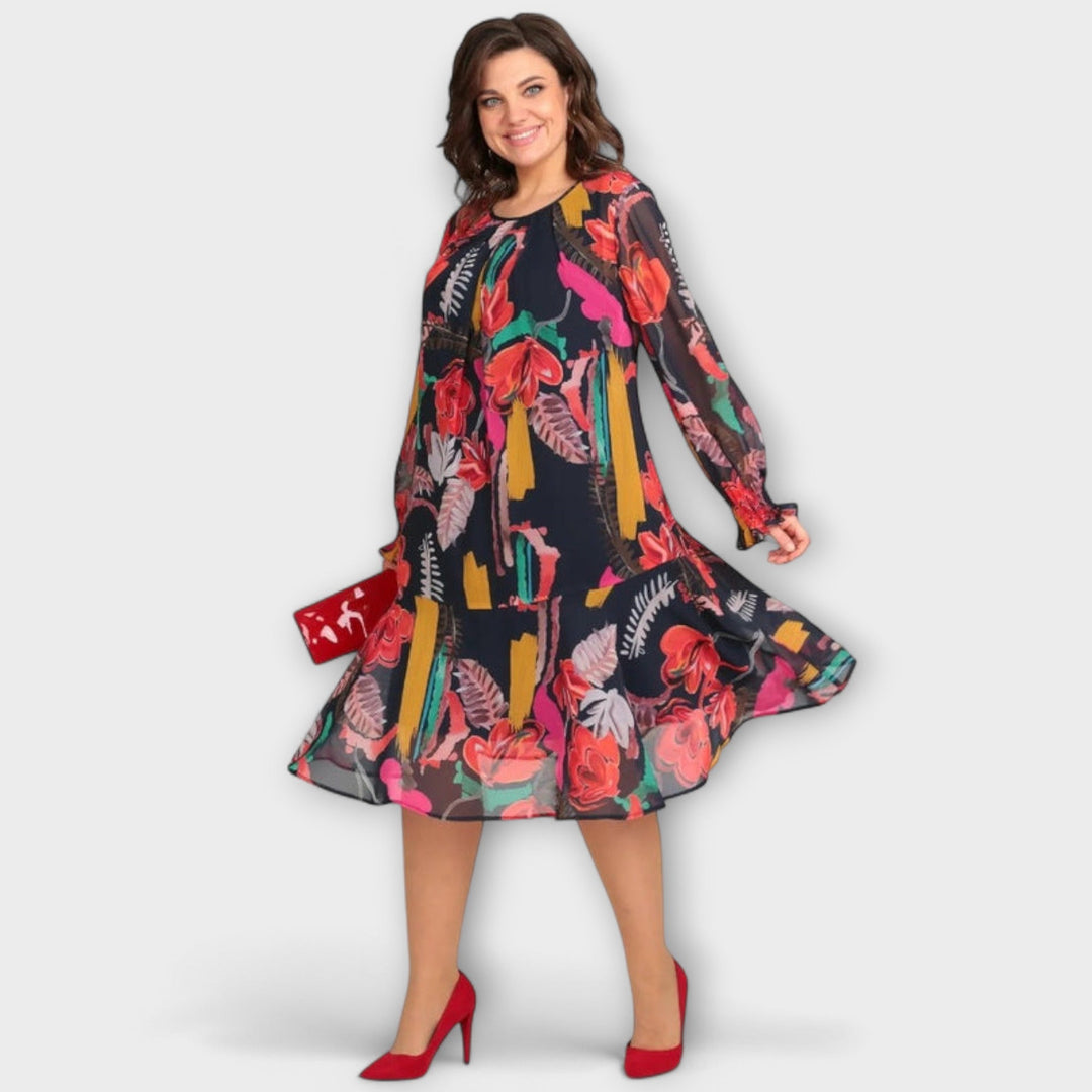 Caroline - Elegantna Plus-Size Haljina za Ultimativnu Udobnost