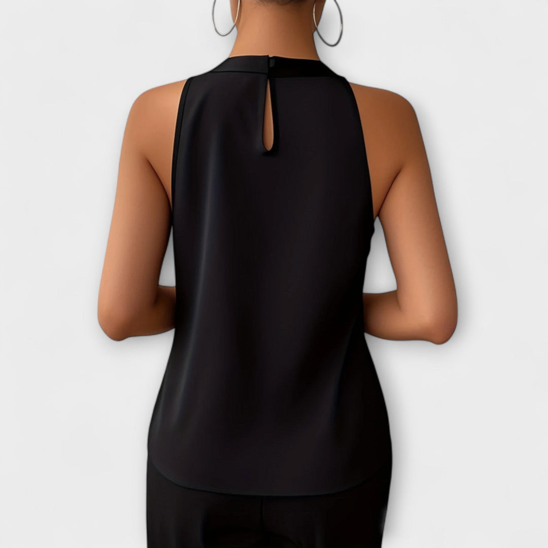 Skye - Elegantna satenska bluzica s otvorenim ramenima