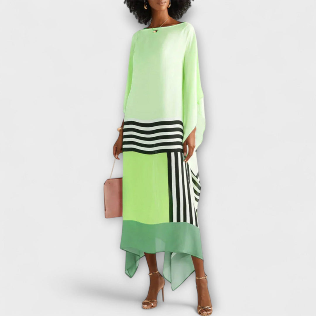 Elenora - Geometrijski kaftan s rezom na leđima