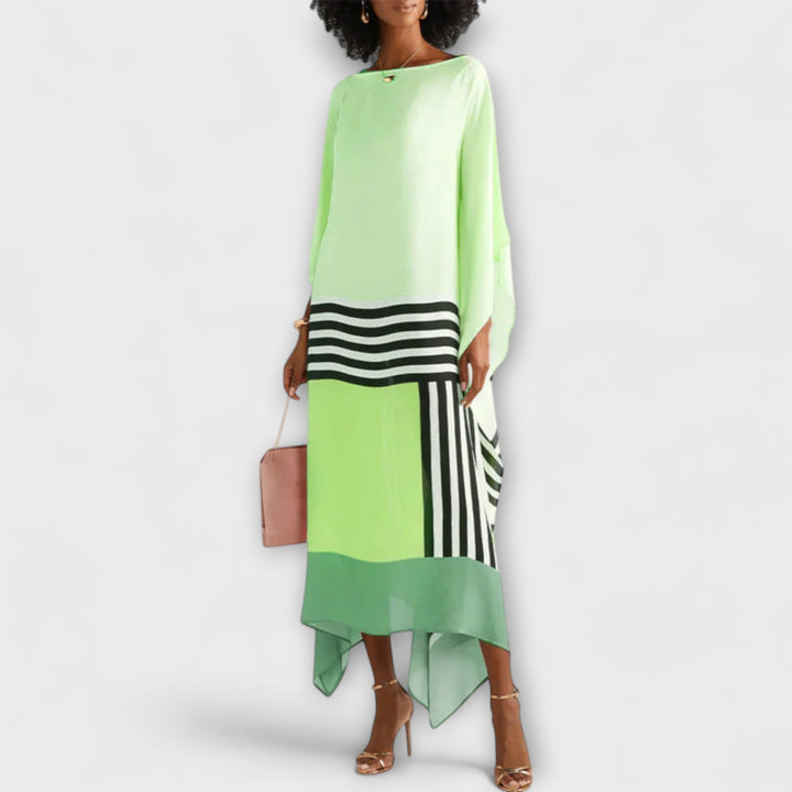 Elenora - Geometrijski kaftan s rezom na leđima