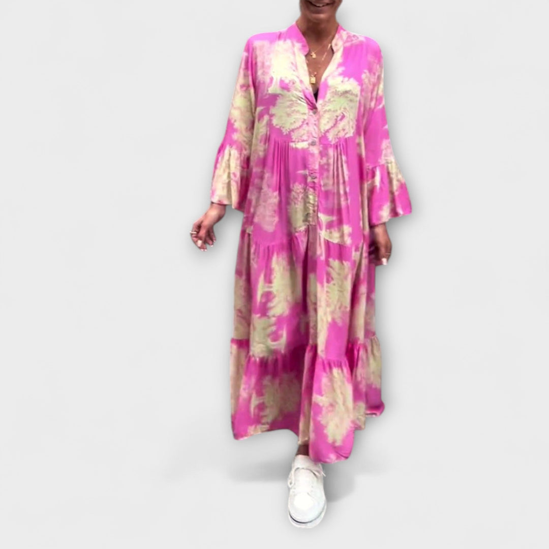 Nerina - Elegantna Floral-Maxi-Klina