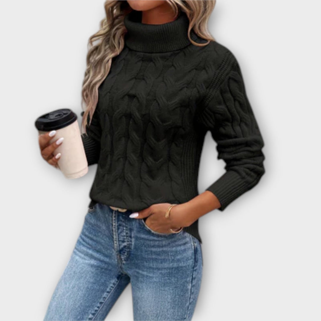 Amelia – Elegantan pulover s rolom od pletenine 