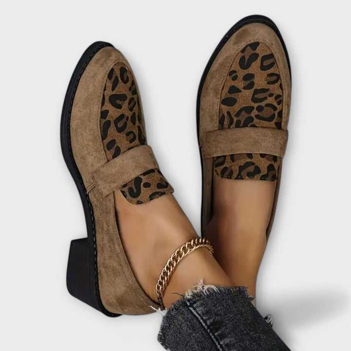 Karla - Elegantne ženske cipele s uzorkom leoparda 