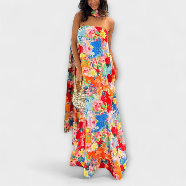 Harlow - Halter Floral Maxi Haljina
