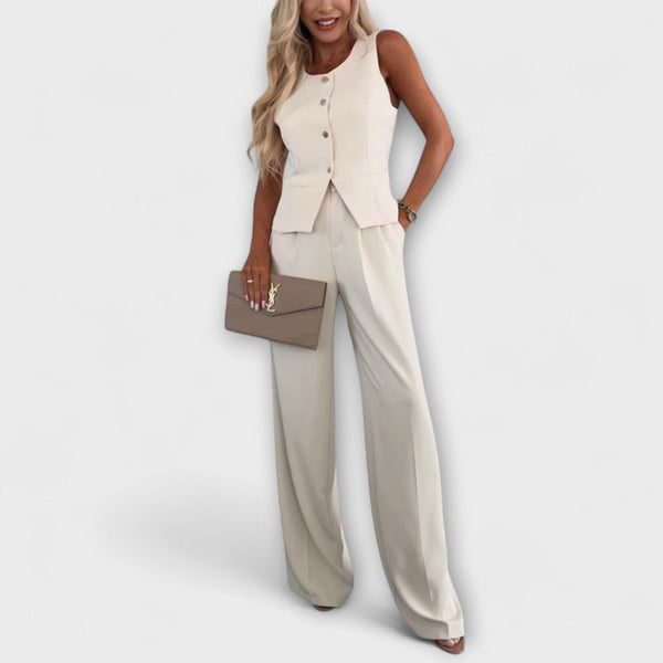 Wilhelmina - Elegantni top bez rukava i hlača