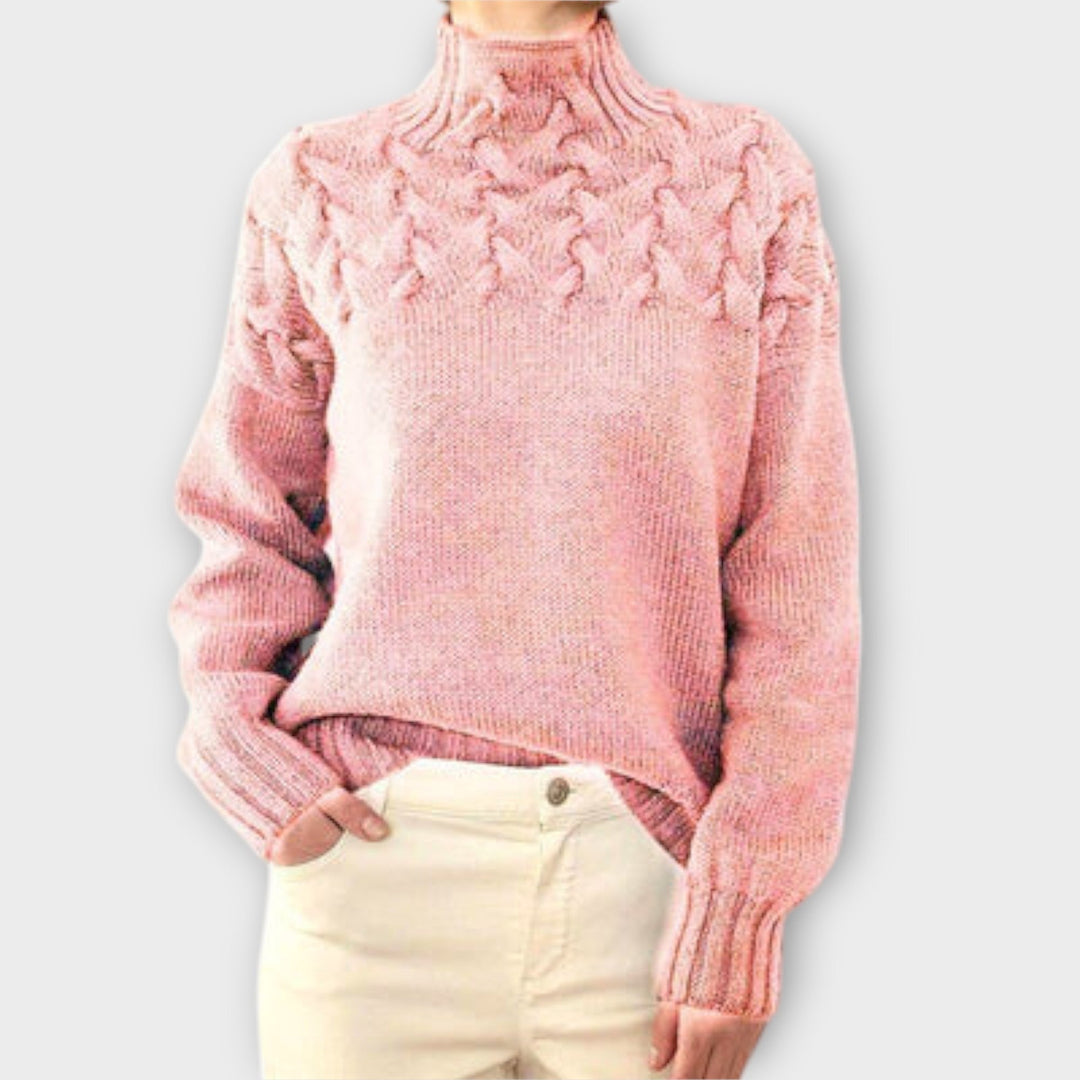 Eva - Ženski pulover s detaljima pletenja