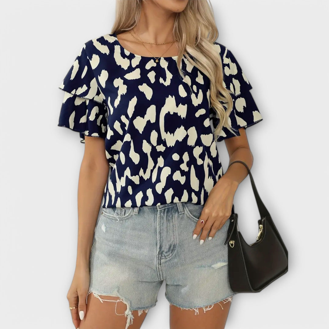 Evelyn - Ležerna bluza s okruglim izrezom