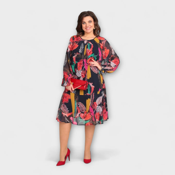 Caroline - Elegantna Plus-Size Haljina za Ultimativnu Udobnost