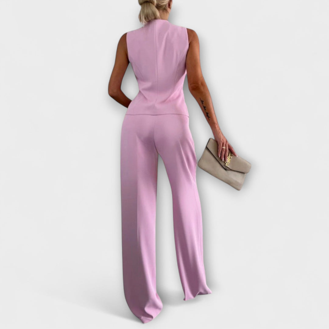 Wilhelmina - Elegantni top bez rukava i hlača