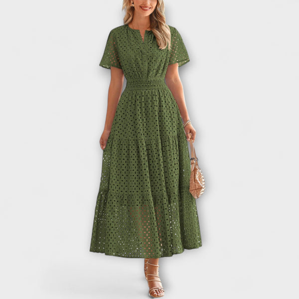 Linette - Elegantna ljetna haljina s čipkom