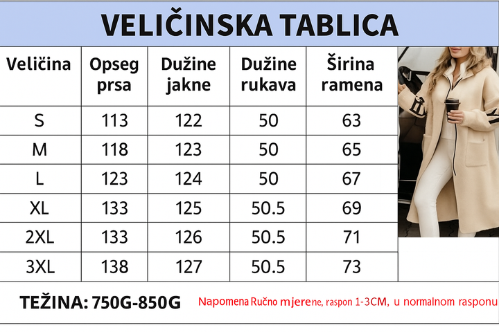 Rosana - Elegantni Kaput s Kapuljačom
