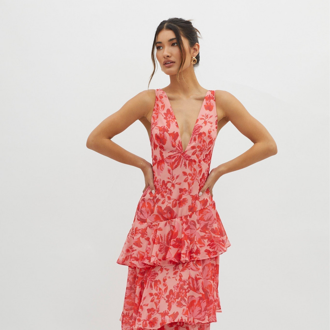 Faye™- Bloom Shift Midi Haljina
