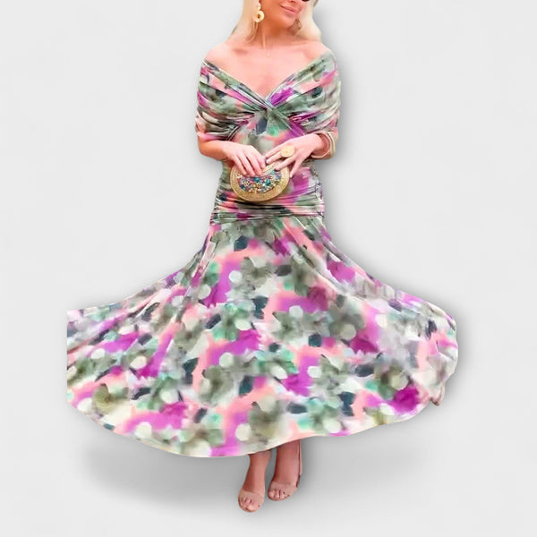 Aurora - Elegantna Max haljina s V-izrezom