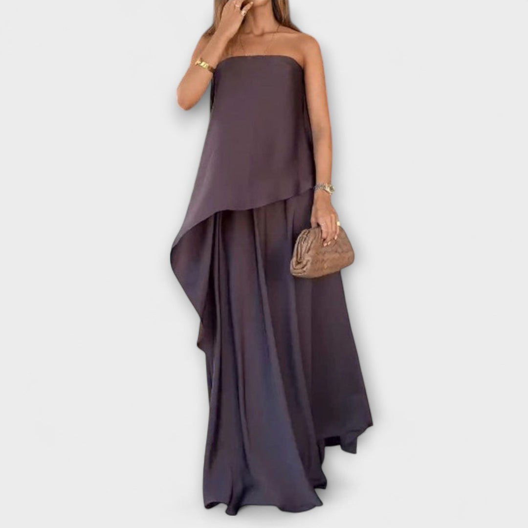 Ruby - Chic bez rukava bandeau top i suknja