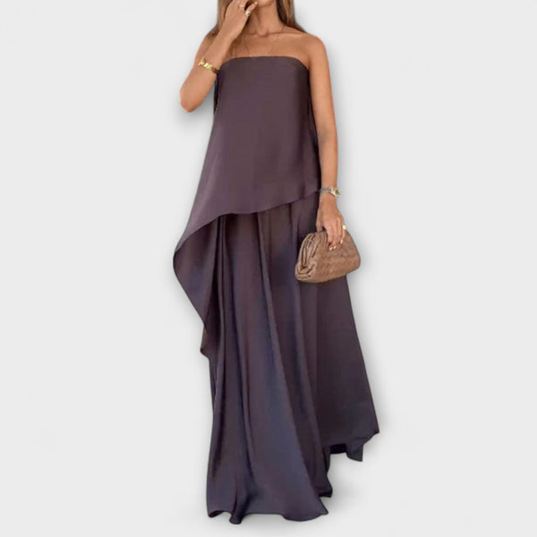 Ruby - Chic bez rukava bandeau top i suknja