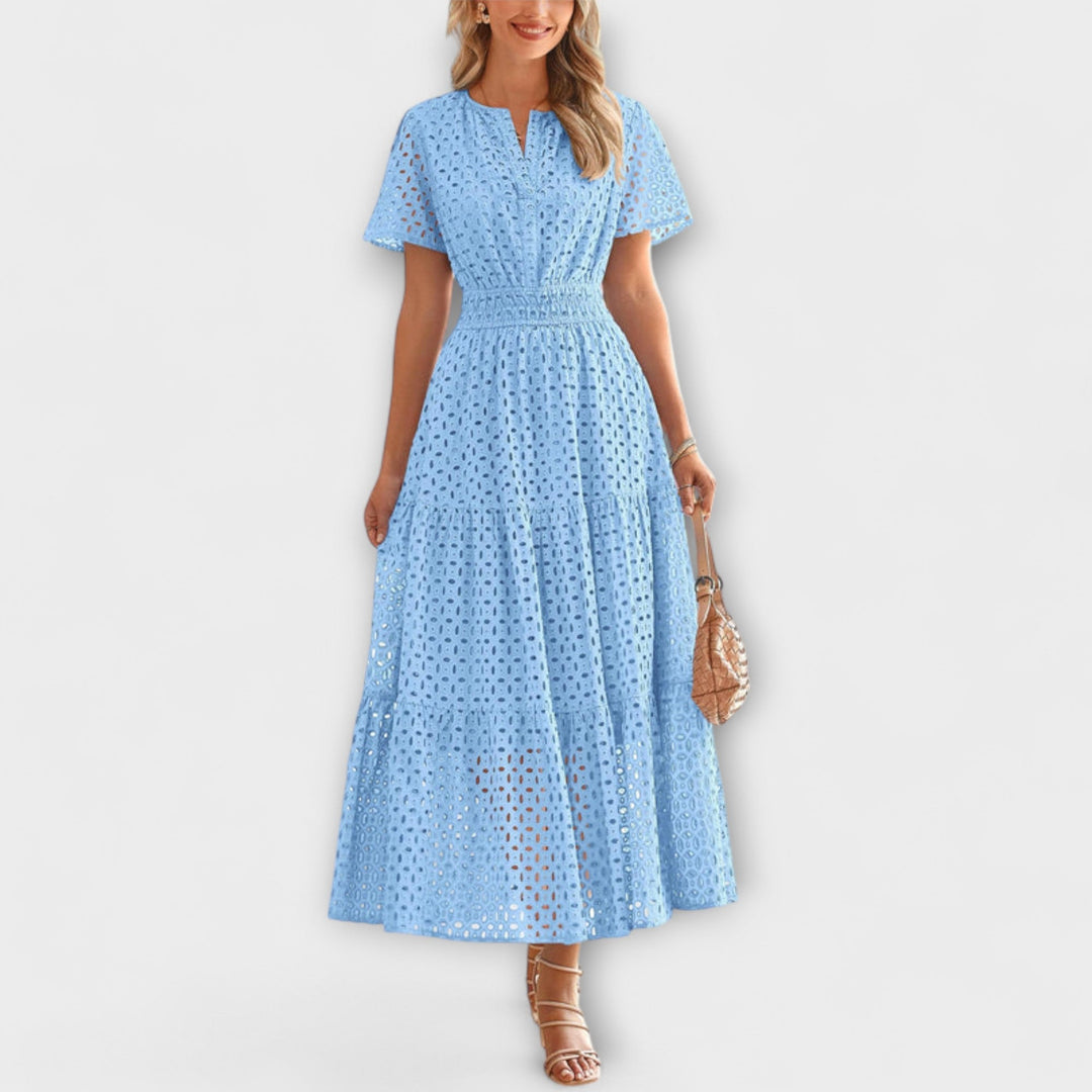 Linette - Elegantna ljetna haljina s čipkom