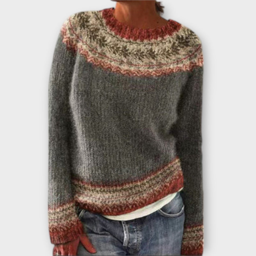 Vintage pleteni pulover za dame
