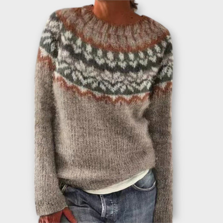 Vintage pleteni pulover za dame