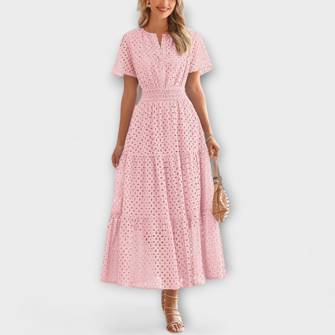 Linette - Elegantna ljetna haljina s čipkom