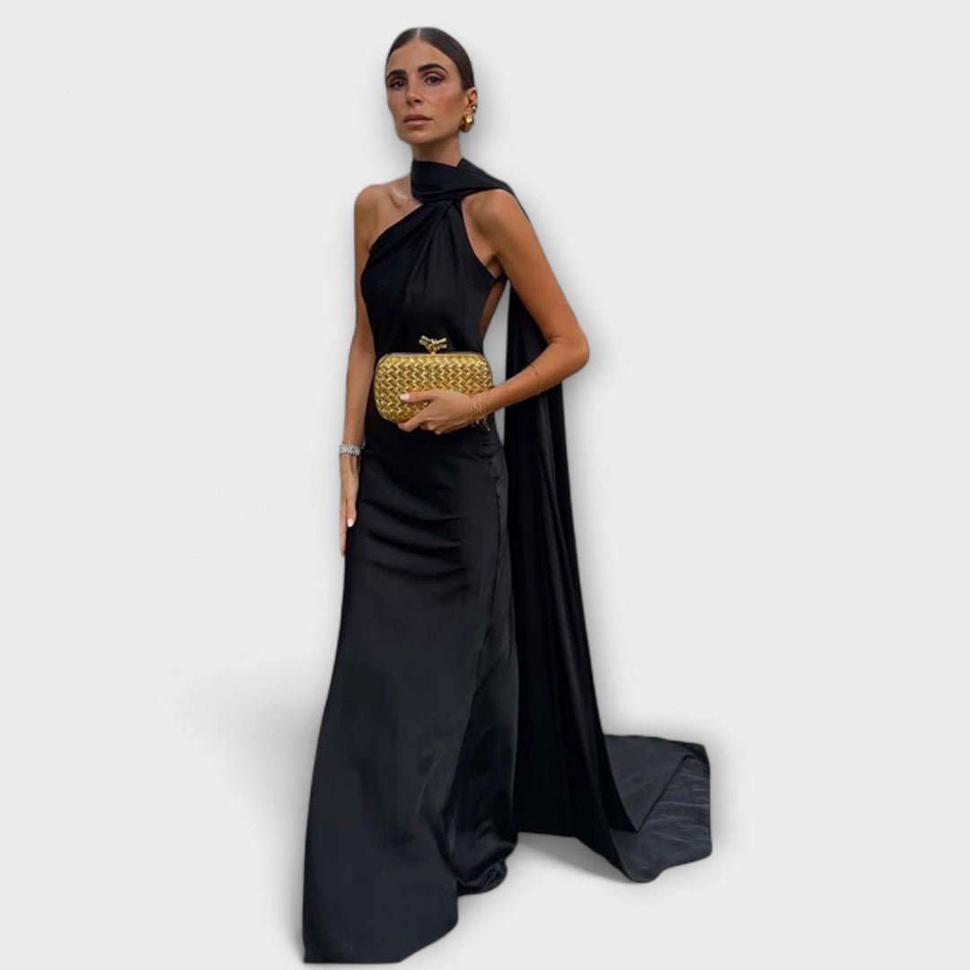Elegantna Halter Max haljina s otkrivenim ramenima