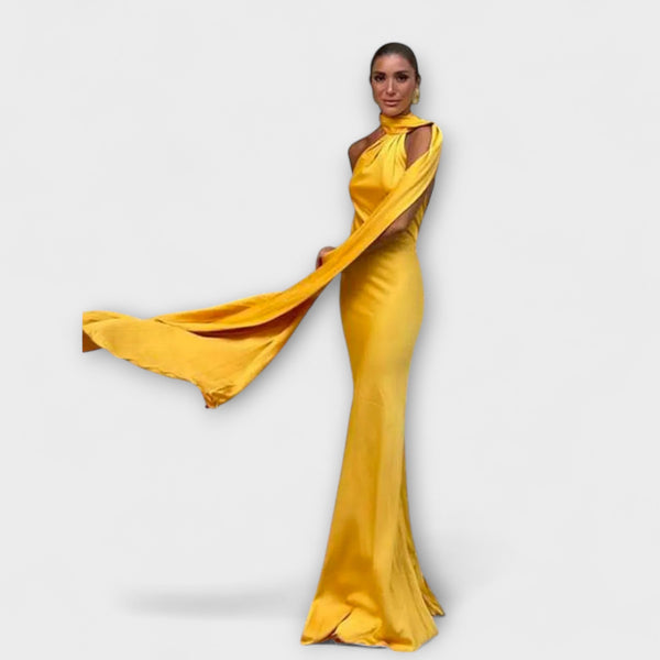 Elegantna Halter Max haljina s otkrivenim ramenima