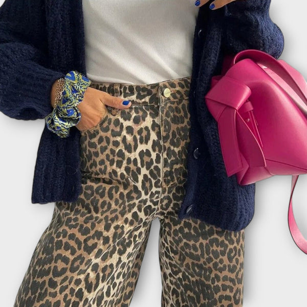 Chandra - Vintage traperice s uzorkom leoparda