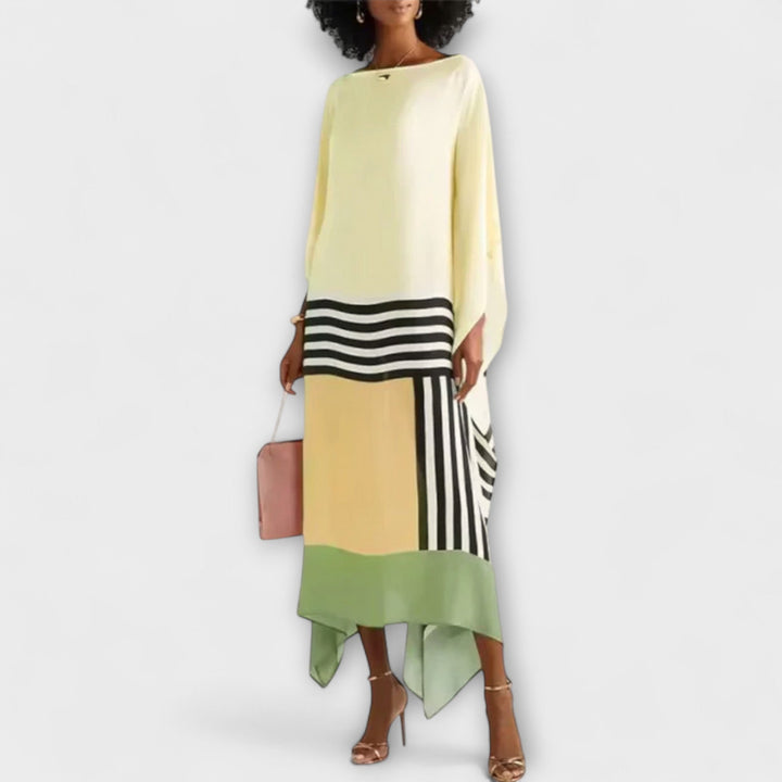 Elenora - Geometrijski kaftan s rezom na leđima